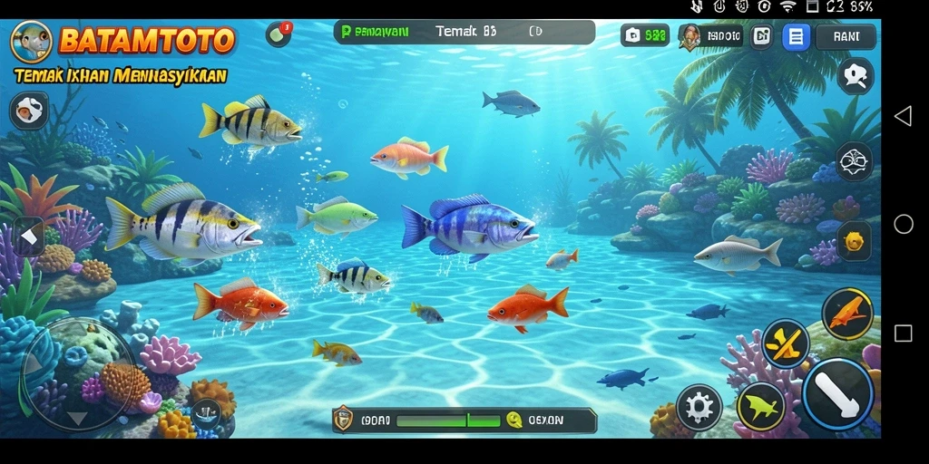 Screenshot BATAMTOTO menampilkan aksi seru Tembak Ikan.