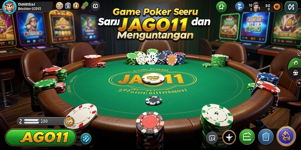 Screenshot JAGO11 menampilkan aksi seru permainan Poker.