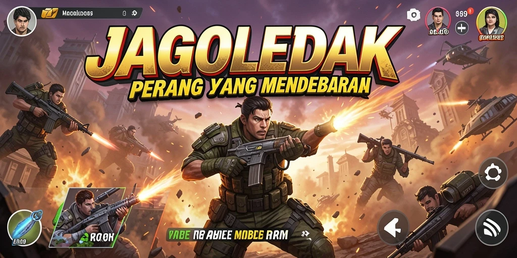 Screenshot dari gameplay menampilkan aksi seru dan intens di JAGOLEDAK.