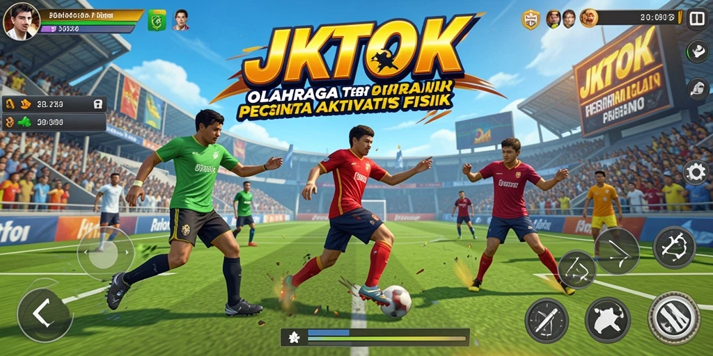 Screenshot JKTOK menampilkan gameplay seru dalam berbagai jenis olahraga.