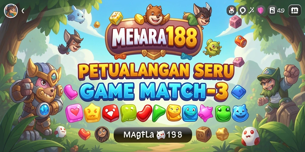 Screenshot menunjukkan gameplay seru dan penuh warna di MENARA188.