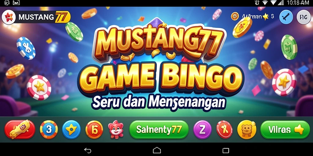Tampilan gameplay seru dalam permainan Bingo MUSTANG77.