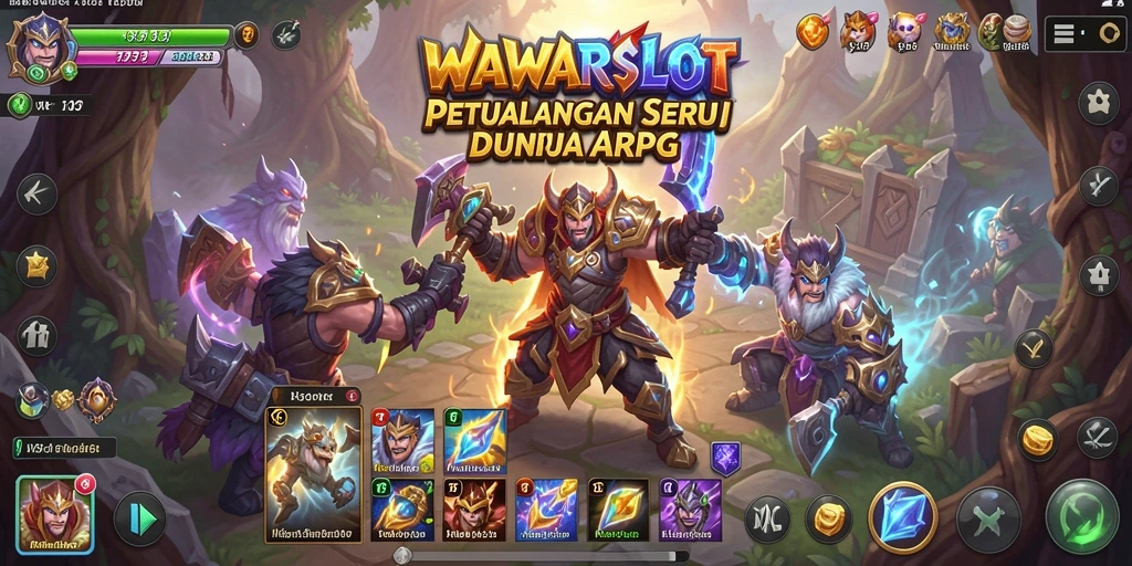 Screenshot gameplay menunjukkan aksi menegangkan dalam WAWARSLOT.