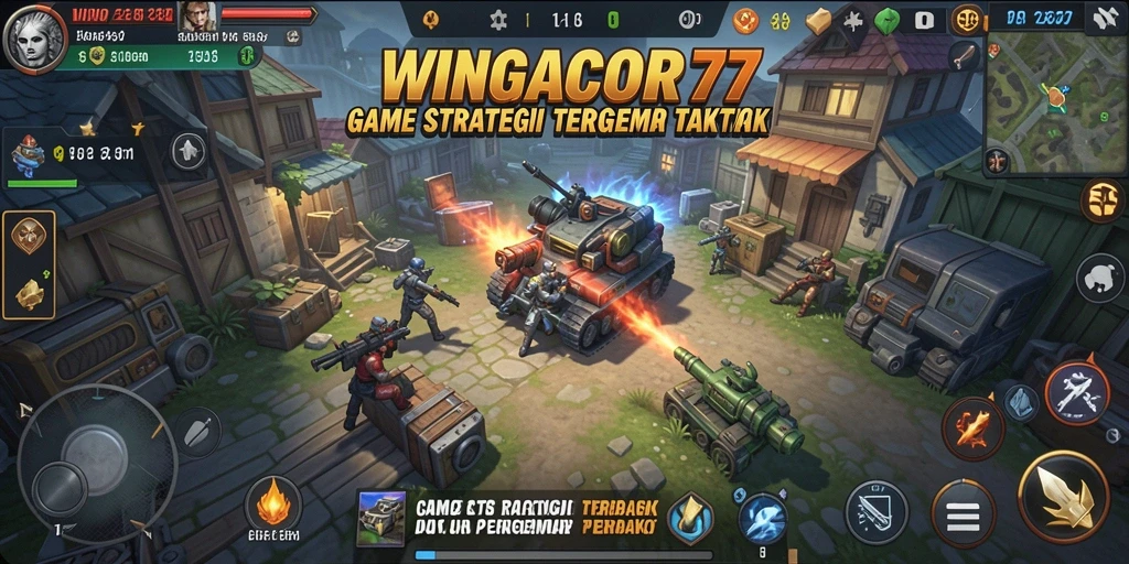 Screenshot gameplay WINGACOR77 yang menunjukkan pertempuran strategi intens.